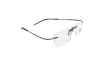 SILHOUETTE BLACK METAL RIMLESS MEN EYEGLASSES 3