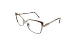 CARTIER SILVER BROWN METAL CAT EYE WOMEN EYEGLASSES 2