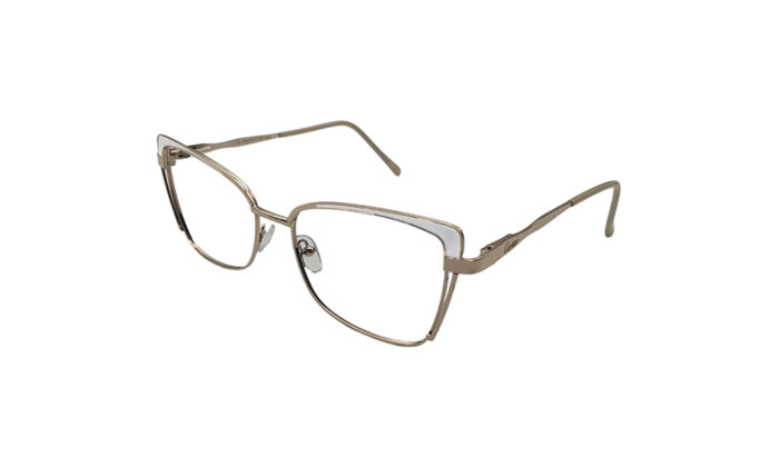 CARTIER SILVER WHITE METAL CAT EYE WOMEN EYEGLASSES 2