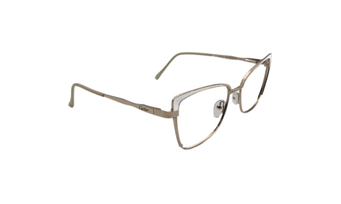 CARTIER SILVER WHITE METAL CAT EYE WOMEN EYEGLASSES 3