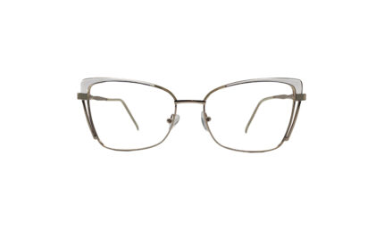 CARTIER SILVER WHITE METAL CAT EYE WOMEN EYEGLASSES 1