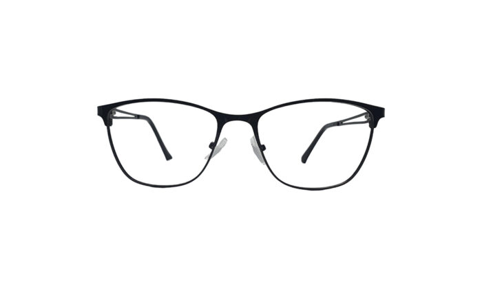 CHANEL BLACK METAL RECTANGLE MEN EYEGLASSES 1