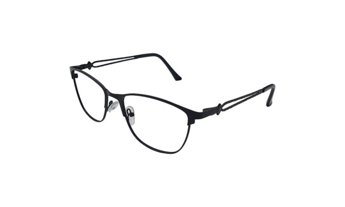 CHANEL BLACK METAL RECTANGLE MEN EYEGLASSES 2