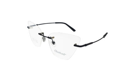 CHARMANT RIMLESS BLACK TITANIUM CAT EYE WOMEN EYEGLASSES 2