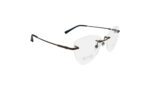 CHARMANT RIMLESS BROWN TITANIUM CAT EYE WOMEN EYEGLASSES 3