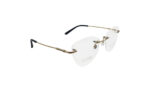 CHARMANT RIMLESS GOLDEN TITANIUM CAT EYE WOMEN EYEGLASSES 3