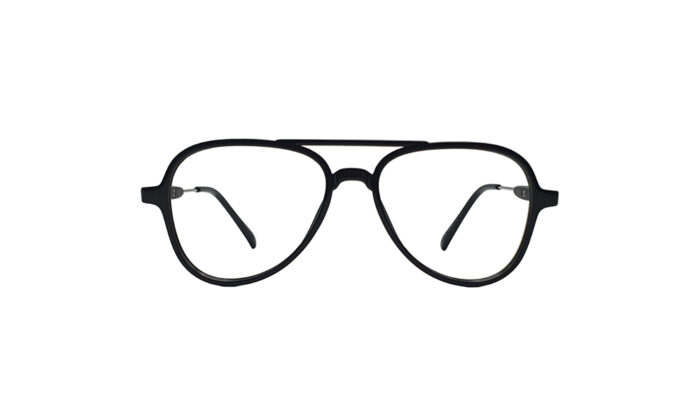 GOGGLESGURU BLACK ACETATE AVIATOR KIDS EYEGLASSES 1