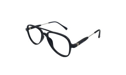 GOGGLESGURU BLACK ACETATE AVIATOR KIDS EYEGLASSES 2