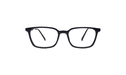 GOGGLESGURU BLACK ACETATE RECTANGLE KIDS EYEGLASSES 1