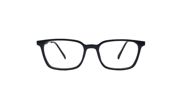 GOGGLESGURU BLACK ACETATE RECTANGLE KIDS EYEGLASSES 1