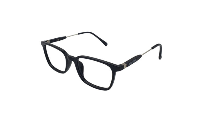 GOGGLESGURU BLACK ACETATE RECTANGLE KIDS EYEGLASSES 3