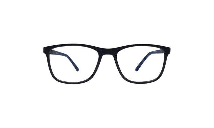 GOGGLESGURU BLACK & BLUE SQUARE KIDS EYEGLASSES 1