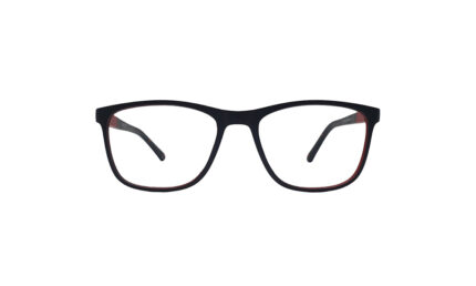 GOGGLESGURU BLACK & RED SQUARE KIDS EYEGLASSES 1