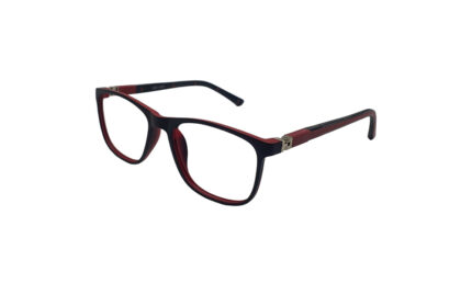 GOGGLESGURU BLACK & RED SQUARE KIDS EYEGLASSES 2