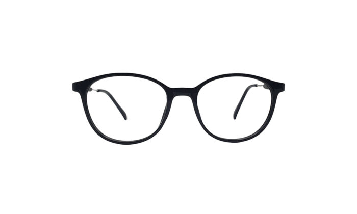 GOGGLESGURU BLACK ROUND KIDS EYEGLASSES 1