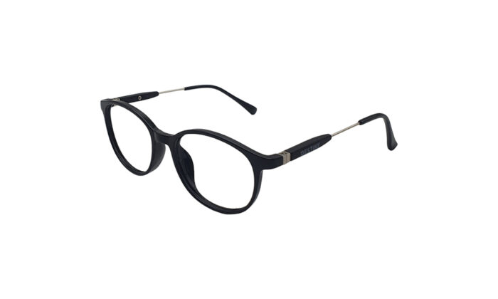 GOGGLESGURU BLACK ROUND KIDS EYEGLASSES 2