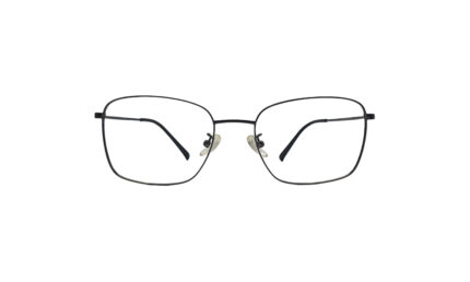 GOGGLESGURU BLACK TITANIUM RECTANGLE MEN EYEGLASSES 1