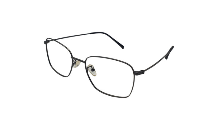 GOGGLESGURU BLACK TITANIUM RECTANGLE MEN EYEGLASSES 2