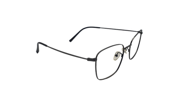 GOGGLESGURU BLACK TITANIUM RECTANGLE MEN EYEGLASSES 3