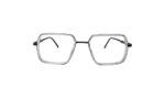 GOGGLESGURU BLACK TRANSLUCENT METAL SQUARE MEN EYEGLASSES 1