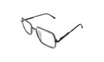 GOGGLESGURU BLACK TRANSLUCENT METAL SQUARE MEN EYEGLASSES 2