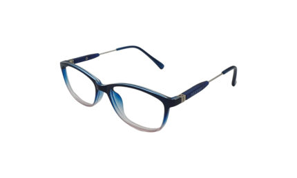 GOGGLESGURU BLUE & PINK ACETATE RECTANGLE KIDS EYEGLASSES 2