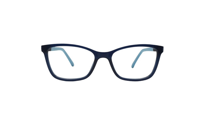 GOGGLESGURU BLUE RECTANGLE KIDS EYEGLASSES 1