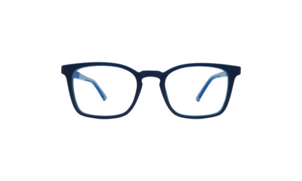 GOGGLESGURU BLUE RECTANGLE KIDS EYEGLASSES 1