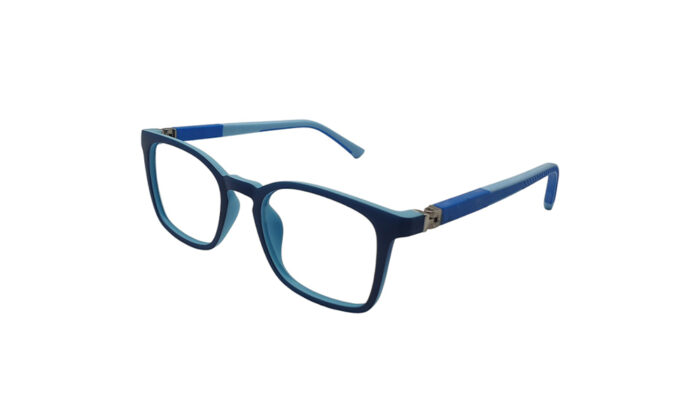 GOGGLESGURU BLUE RECTANGLE KIDS EYEGLASSES 2