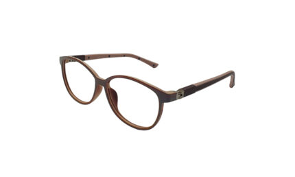 GOGGLESGURU BROWN OVAL KIDS EYEGLASSES 2