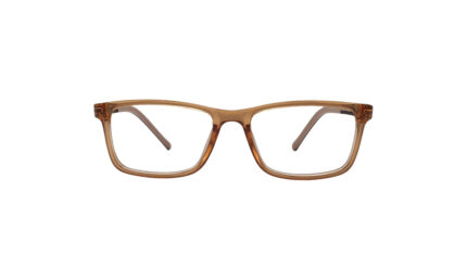 GOGGLESGURU BROWN RECTANGLE KIDS EYEGLASSES 1