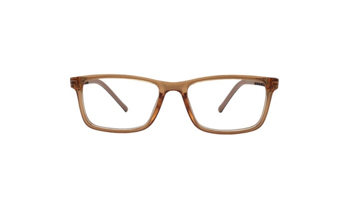 GOGGLESGURU BROWN RECTANGLE KIDS EYEGLASSES 1