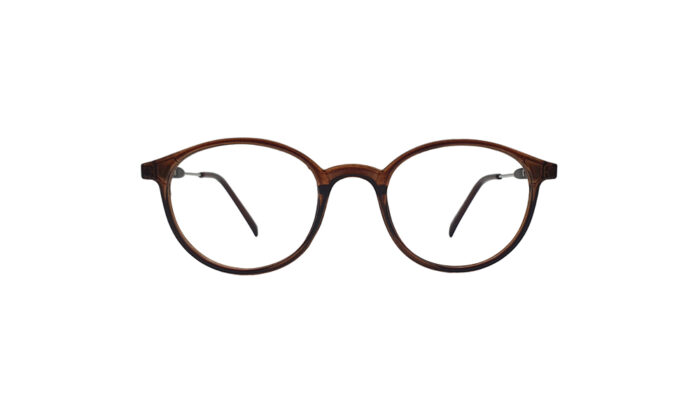 GOGGLESGURU BROWN ROUND KIDS EYEGLASSES 1