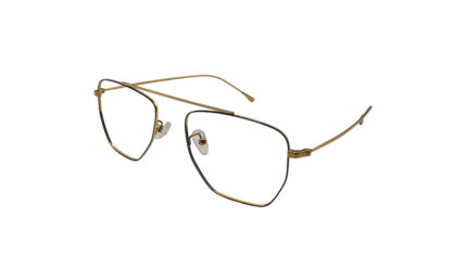 GOGGLESGURU GOLDEN TITANIUM GEOMETRIC MEN EYEGLASSES 2