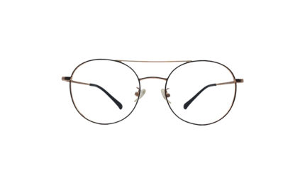 GOGGLESGURU GOLDEN TITANIUM ROUND MEN EYEGLASSES 1