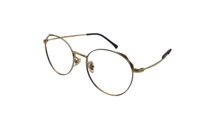 GOGGLESGURU GOLDEN TITANIUM ROUND MEN EYEGLASSES 2