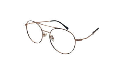 GOGGLESGURU GOLDEN TITANIUM ROUND MEN EYEGLASSES 2