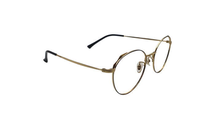 GOGGLESGURU GOLDEN TITANIUM ROUND WOMEN EYEGLASSES 3