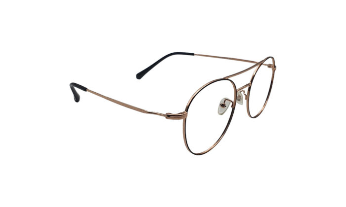 GOGGLESGURU GOLDEN TITANIUM ROUND WOMEN EYEGLASSES 3