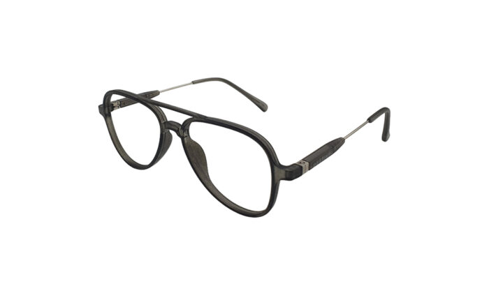 GOGGLESGURU GRAY ACETATE AVIATOR KIDS EYEGLASSES 2