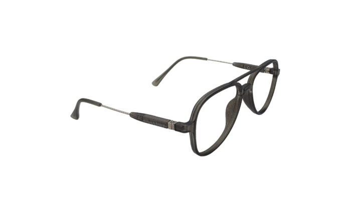 GOGGLESGURU GRAY ACETATE AVIATOR KIDS EYEGLASSES 3