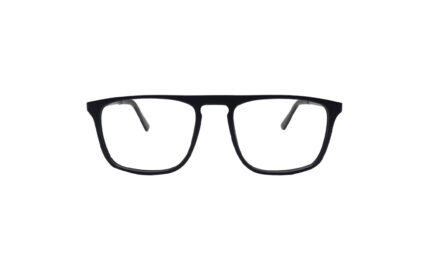 GOGGLESGURU MATTE BLACK ACETATE RECTANGLE WOMEN EYEGLASSES 1