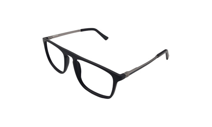 GOGGLESGURU MATTE BLACK ACETATE RECTANGLE WOMEN EYEGLASSES 2