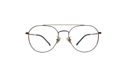 GOGGLESGURU ROSE GOLD TITANIUM ROUND MEN EYEGLASSES 1