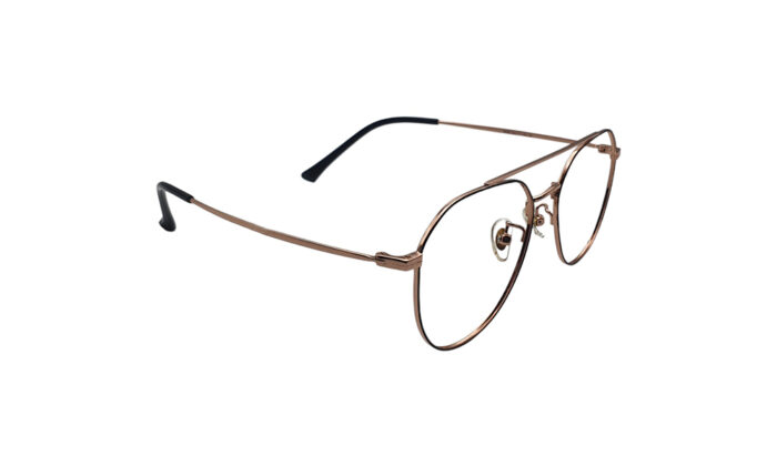 GOGGLESGURU ROSE GOLD TITANIUM ROUND WOMEN EYEGLASSES 3