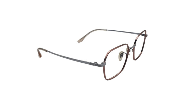 GOGGLESGURU ROSE GOLD TITANIUM SQUARE MEN EYEGLASSES 3