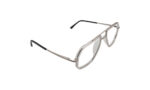 GOGGLESGURU SILVER METAL GEOMETRIC MEN EYEGLASSES 3