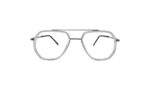 GOGGLESGURU SILVER METAL GEOMETRIC WOMEN EYEGLASSES 1