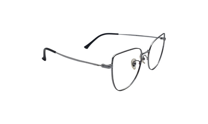 GOGGLESGURU SILVER TITANIUM CAT EYE WOMEN EYEGLASSES 3