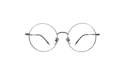 GOGGLESGURU SILVER TITANIUM ROUND MEN EYEGLASSES 1